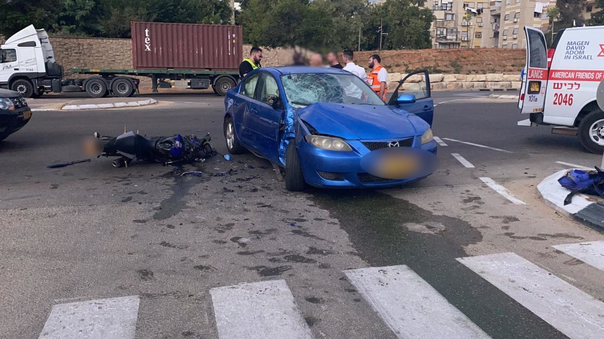 צילום מזירת התאונה: חמ&quot;ל אשדוד