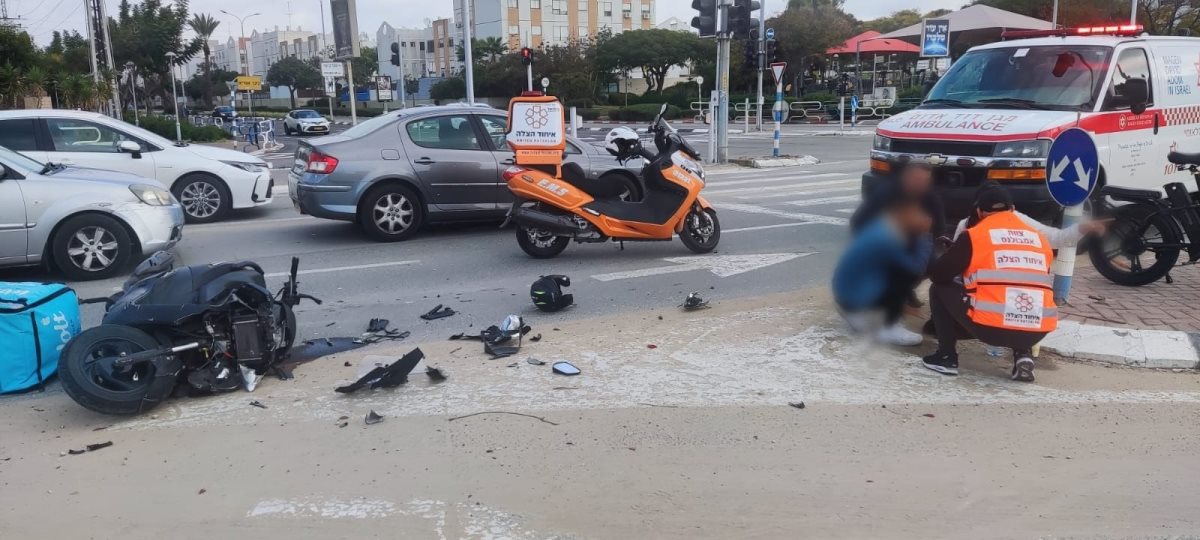 זירת התאונה - דוברות איחוד הצלה