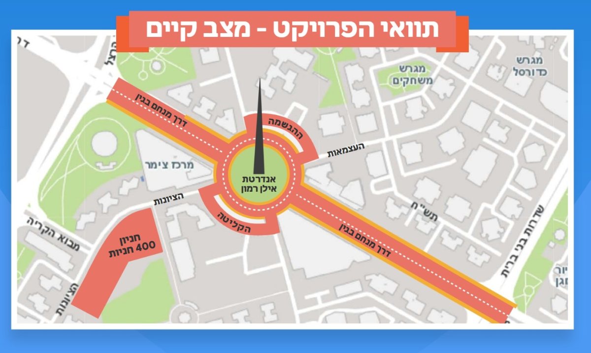 תוואי העבודות - מתוך מצגת העירייה