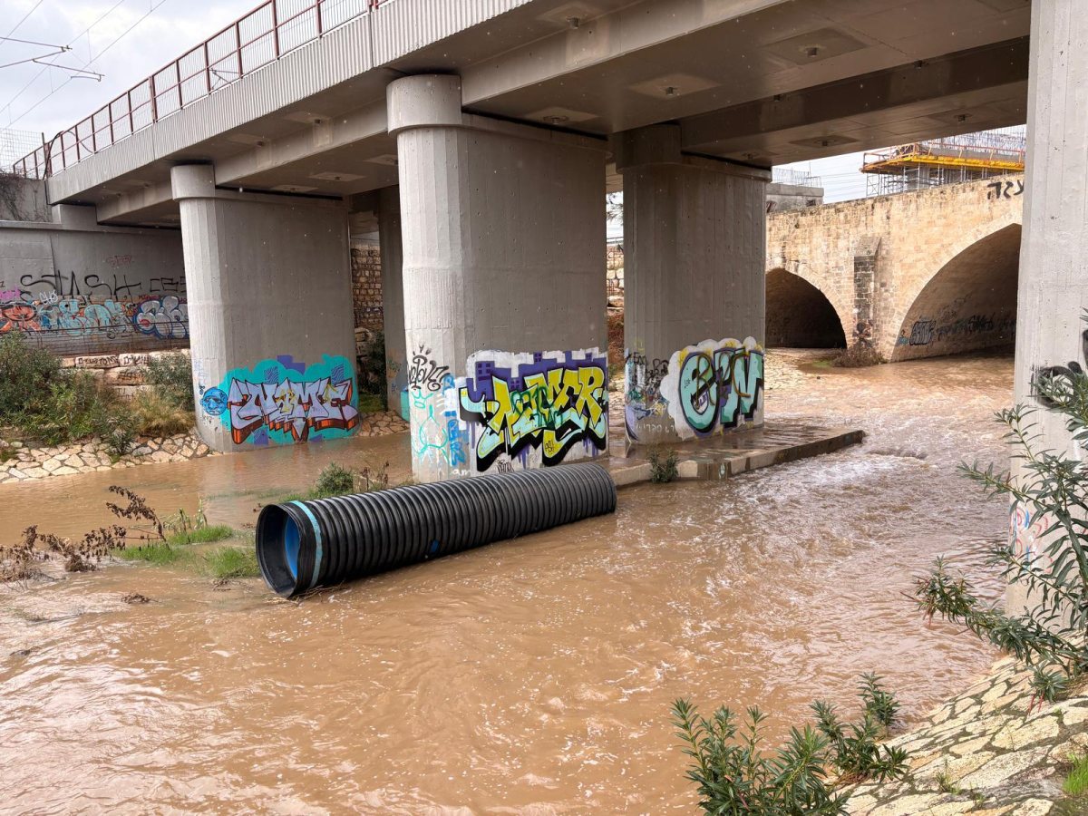 נחל לכיש בבוקר חורפי (אשדוד נט)