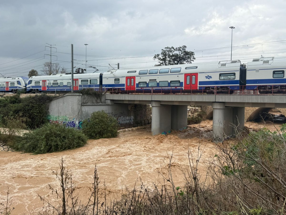 נחל לכיש שוצף בעוצמה. צילום: שמואל דוד