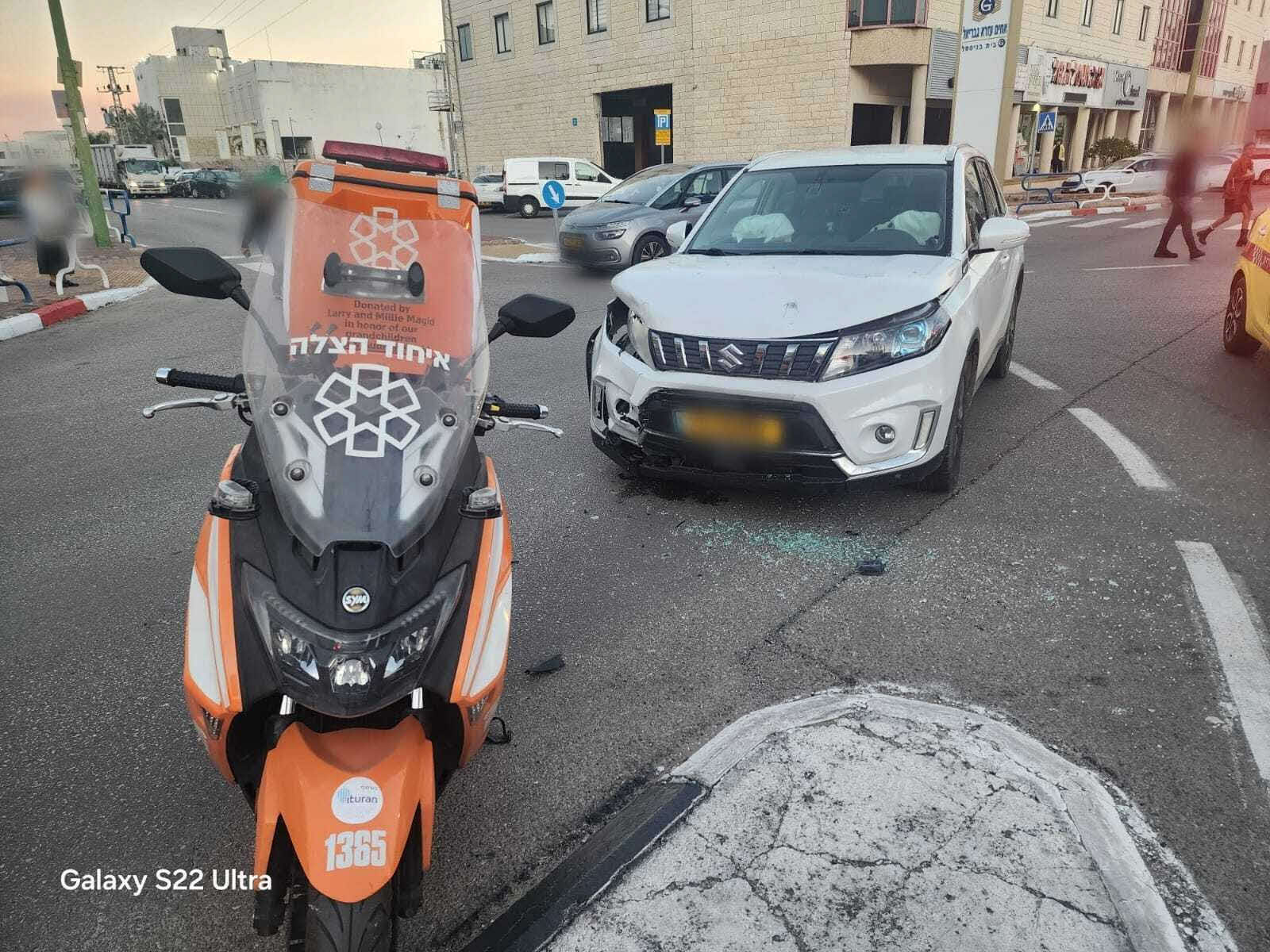 זירת התאונה. איחוד הצלה