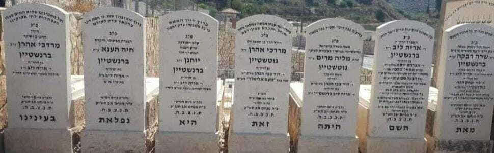 מצבתם של בני משפחת ברנשטיין בהר המנוחות. מאת ה'