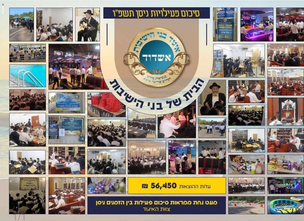 סיכום פעילות בין הזמנים איגוד בני הישיבות