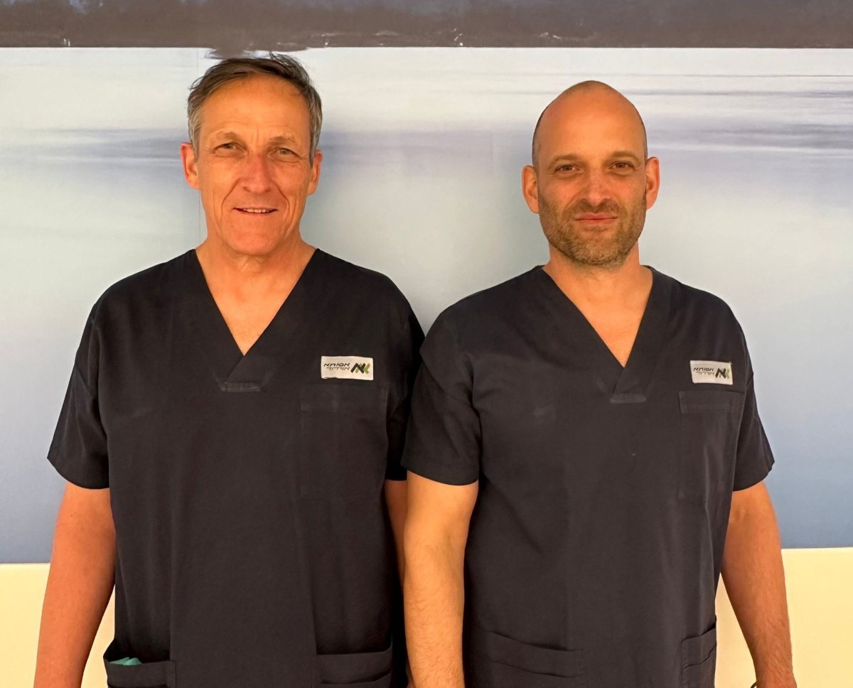 מימין ד"ר רן עצמון, פרופ' אהוד ראט