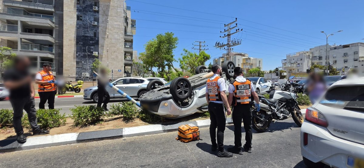 התאונה על צומת שדרות ירושלים הרים לוין. איחוד הצלה