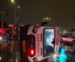 אמבולנס התהפך באשדוד; פצוע הובהל לאסותא 