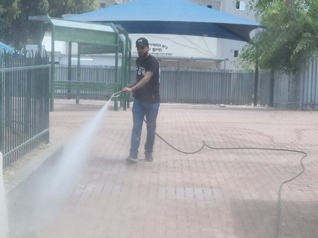שטיפה לכבוד שנהל החדשה. מינהלת רובע ג