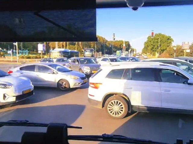 בלאגן בצומת היציאה הדרומית של אשדוד