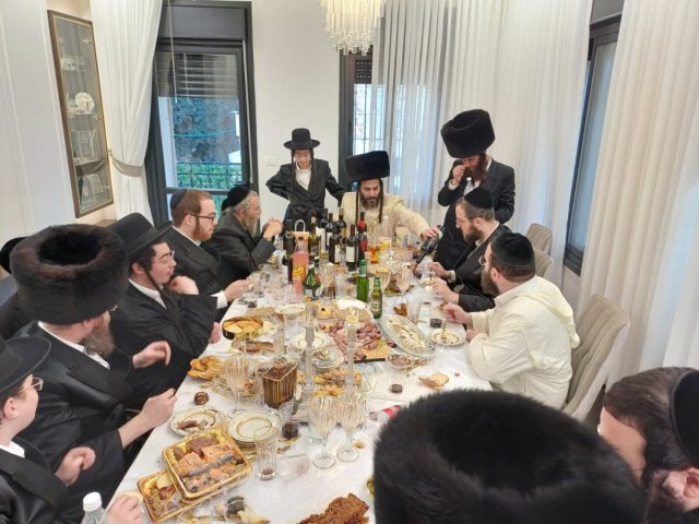 סגן השר יעקב טסלר אצל מוטי בבצ'יק. מתוף דף הטוויטר של משה ויסברג