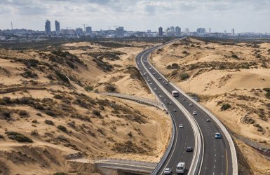 הדמיית כביש החולות (AI)