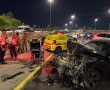 שבעה נפגעים בתאונת דרכים בכביש 4 סמוך למחלף עד הלום