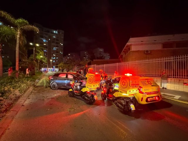 זירת התאונה - שמחה חסיד מד"א הצלה דרום