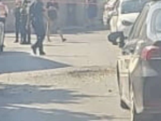 הנזק בכביש מהפיצוץ (כונני מד״א לכיש)