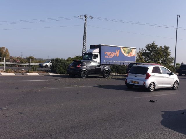 זירת התאונה בצומת גן יבנה