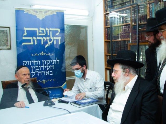 הרב קלמנוביץ אצל הגרג אדלשטין זצל. א' מיכאלי