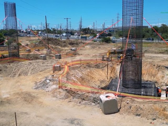 ההתקדמות בעבודות על מחלפי בני ברית וניר גלים - מתוך סרטון משרד התחבורה