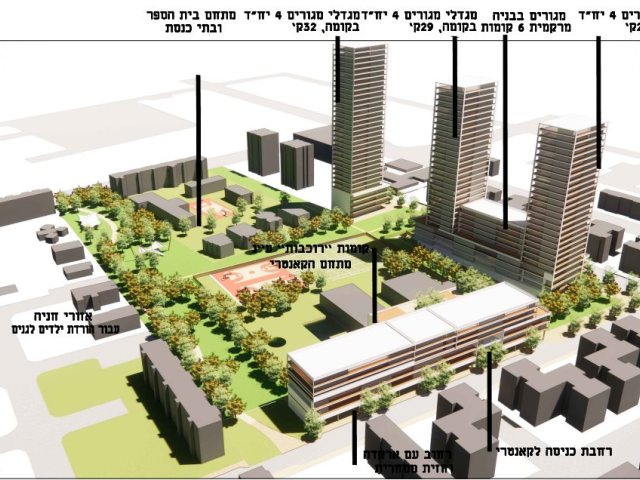 הדמיית התכנית מתוך מסמכי הועדה המחוזית