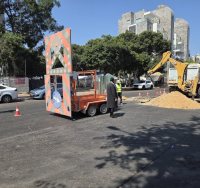 העבודות בכביש. מינהלת רובע ו