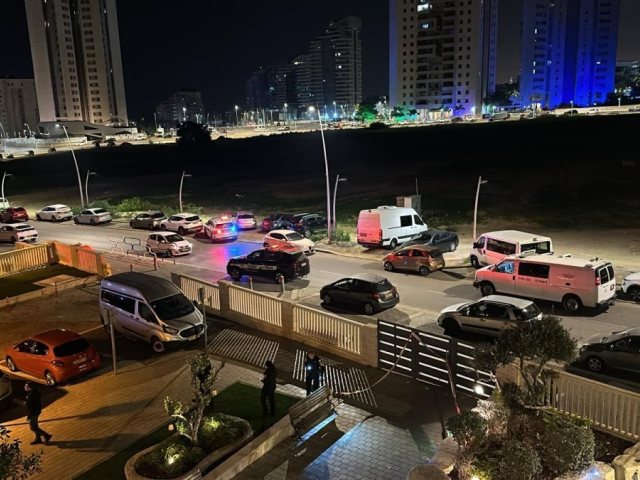 זירת השלכת הרימון באשדוד (קרדיט לחדר פיקוד אונליין)