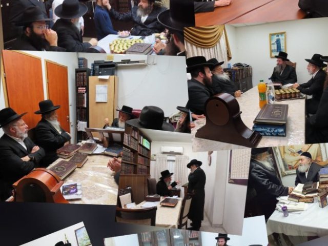 נציגי אגודת ישראל במעון האדמו"רים