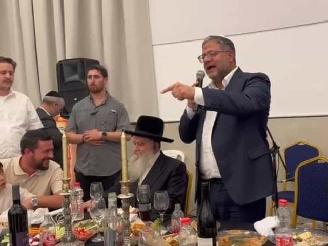 השר בן גביר במעמד. א' מיכאלי