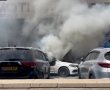 רכב עלה באש במהלך הנסיעה באשדוד (וידאו)