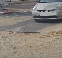 המפגע בכביש בשדרות הפלמ״ח באשדוד