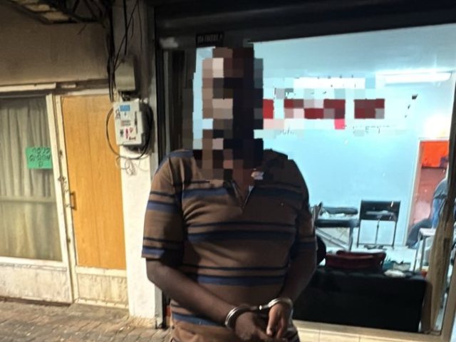 החשוד. צילום: דוברות המשטרה