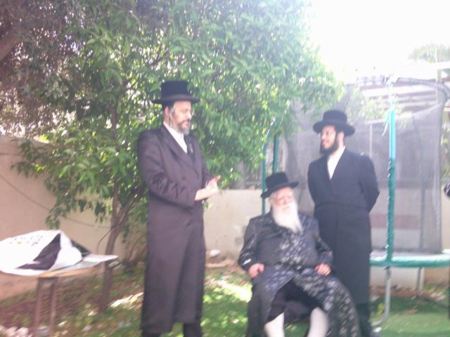 האדמור משאץ בברכת האילנות. א. מיכאלי