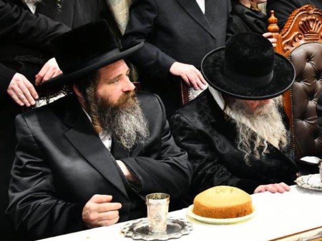האדמור מפיטסבורג עם האדמור מביאלא. שוקי לרר
