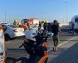 תאונה בין ארבעה כלי רכב סמוך למחלף אשדוד