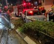 תאונה עצמית ברובע ו': עלה על גדר ההפרדה ונבלם 