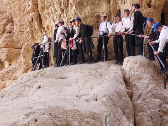 בחורי בעלזא בין הזמנים. המצלם