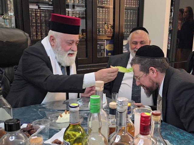 הרב דרעי בחגיגות המימונה. א' מיכאלי