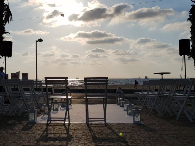 חופה על הים באשדוד (צילום: אשדוד נט)