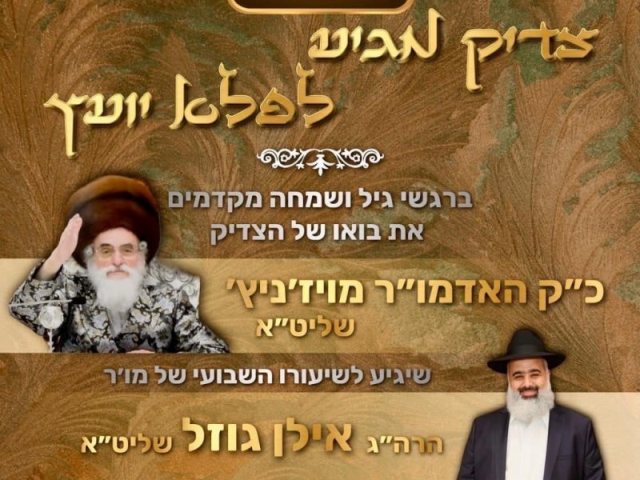 שיעור האדמור מויזניץ בילדי שגיא. 